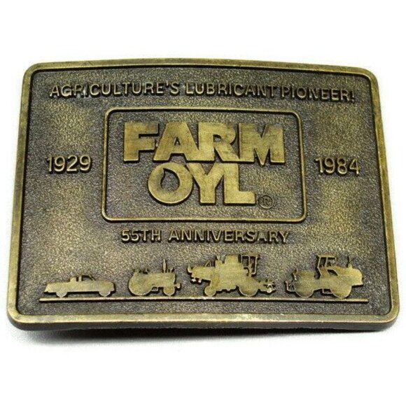 Farm Oyl's First Edition Belt Buckle Commemorative Collector's Buckle 55th Year - Picture 2 of 9